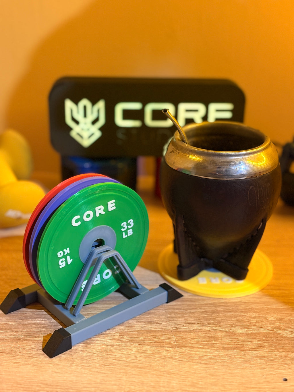 Set Posavaso Discos Gym