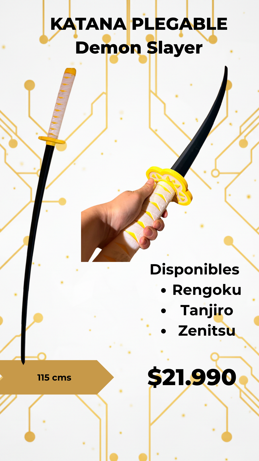 Katana Plegable Demon Slayer - Zenitsu